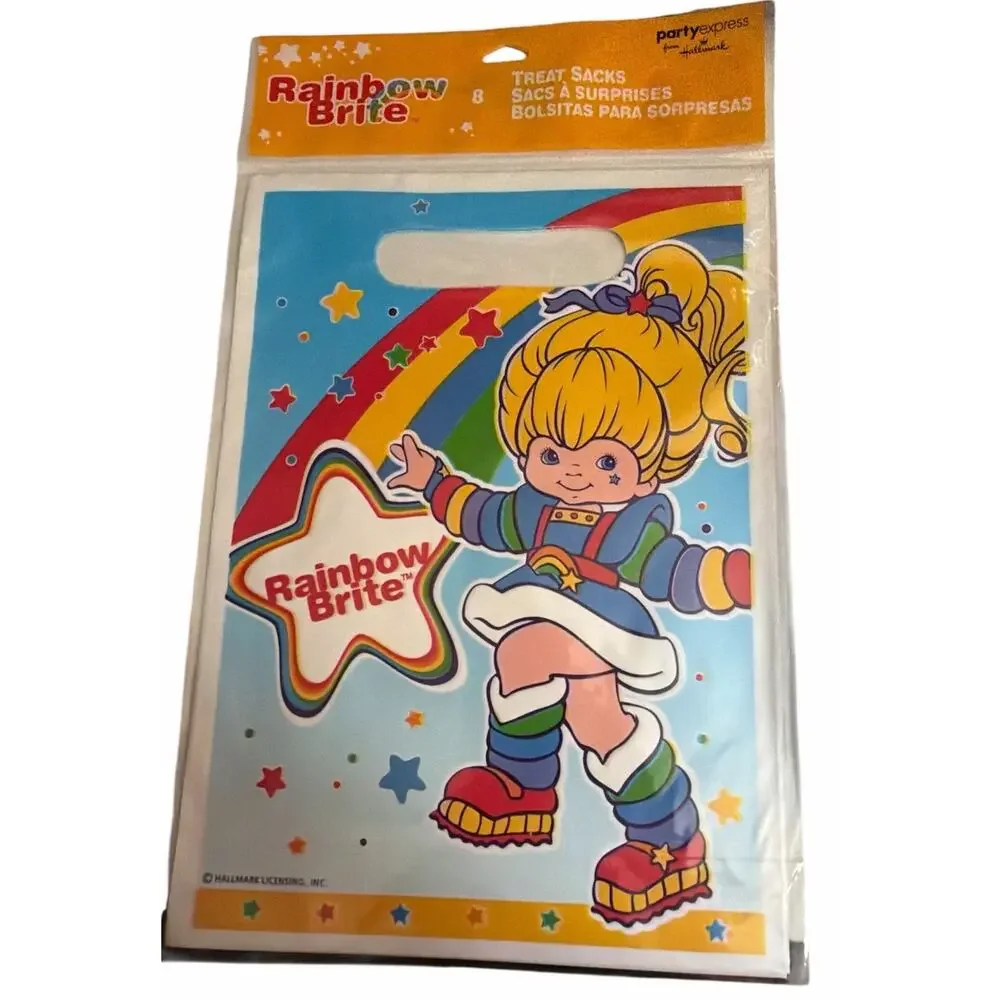 Rainbow Brite Party favor bags 8ct Birthday‎ Celebration Kids Retro 80s